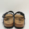 Womens Birkenstock Arizona Two Strap Sandals Black Natural Leather Uk Size 4.5