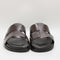 Mens Office Santino  Leather Interweave Sliders Brown Leather