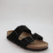 Womens Birkenstock Arizona Two Strap Suede Black Uk Size 4.5