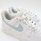 Womens Nike Air Force 1 '07 Trainers White Light Amory Blue Light Bon Uk Size 3
