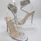 Womens Garner1 Truffle Collection Silver PU Heels - UK Size 4