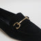 Odd Sizes - Womens Office Finnegan Snaffle Detail Slim Loafers Black Suede - UK Sizes Right 4/ Left 3