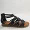 Odd Sizes - Womens Blowfish Malibu Bloomy Weave Sandal Black Syecut - UK Sizes Right 6/Left 5