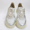 Autry Medalist Low Bicolour Sneakers White and Silver Leather - UK Size 4