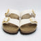 Womens BIRKENSTOCK Arizona Two Strap Big Buckle Cream Canvas Sandals - UK Size 5.5 EU 39