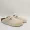 Womens Birkenstock Boston Clogs Antique White Suede Uk Size 5