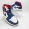 Odd sizes - Womens Jordan Air Jordan 1 Mid White French Blue Gym Red Uk Sizes Right 5/Left 4