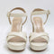 Womens Office Heaven Platform Block Heel Sandals Off White