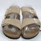 Womens Birkenstock Arizona Two Strap Sandals Sandcastle Suede Uk Size 5.5