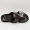 Mens Office Santino  Leather Interweave Sliders Brown Leather