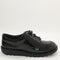 Odd Sizes - Kids Kickers Kick Lo Patent Youth Black Patent - UK Sizes Right 5/Left 4