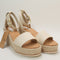 Womens Earthaddict Hebe Espadrille Wedges Off White Uk Size 7