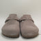 Mens Birkenstock Boston Clogs Gray Taupe Suede Uk Size 7.5