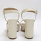 Womens Office Heaven Platform Block Heel Sandals Off White