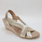 Womens Office Melly Strap Detail Espadrilles Gold Leather Uk Size 8