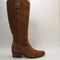 Womens Office Kezia Heeled Western Knee Boots Tan Suede Uk Size 5