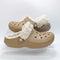 Womens Crocs Classic Fleece Lined Clogs Sepia