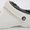 Odd Sizes - Mens Crocs Classic Lined Clogs White Grey - UK Sizes Right 10/Left 9