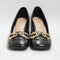 Womens Office Mercer Square Toe Trim Court Heels Black