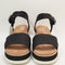 Odd sizes - Womens Toms Diana Wedge Sandal Black Canvas Uk Sizes Right 7/Left 6