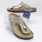 Womens BIRKENSTOCK Toe Thong Footbed Sandals Taupe Rivet
