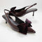 Womens OFFICE Marilyn Velvet Bow Slingback Court Heels Burgundy