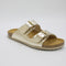 Womens Office Seville Double Buckle Sandals Gold