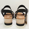 Odd sizes - Womens Toms Diana Wedge Sandal Black Canvas Uk Sizes Right 7/Left 6