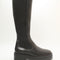 Womens Office Kamilla Chelsea Knee Boots Black Leather Uk Size 3
