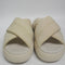 Odd Sizes - Womens Toms Mallow Crossover Slides Beige - UK Sizes Right 5/Left 6