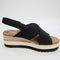 Odd sizes - Womens Toms Diana Cross Strap Black Uk Sizes Right 4/Left 5