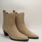 Womens Office Aries Western Chelsea Ankle Boots Beige Suede Uk Size 6