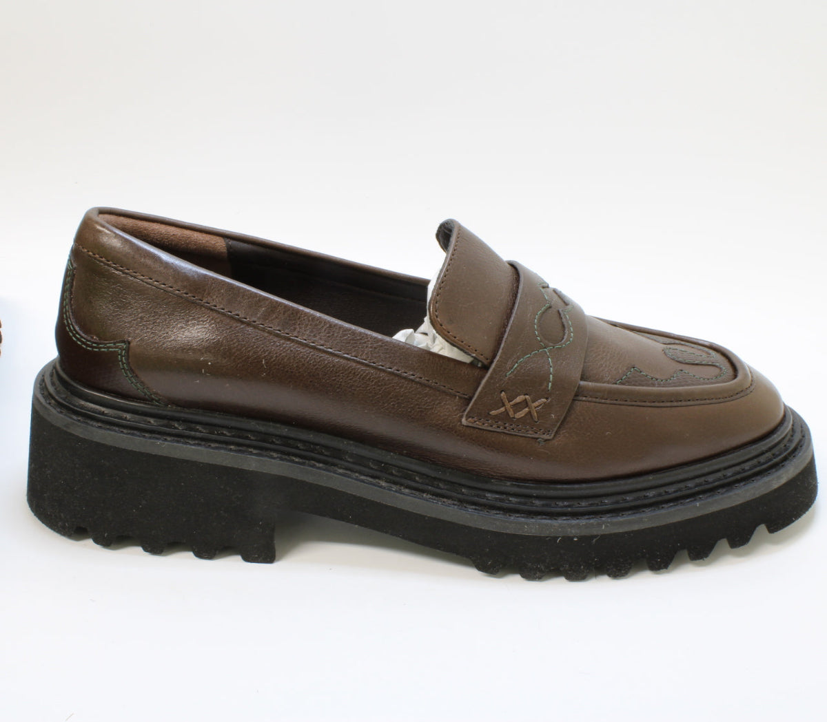 Womens Free People Darci Platform Loafers Brown - UK Size 4.5