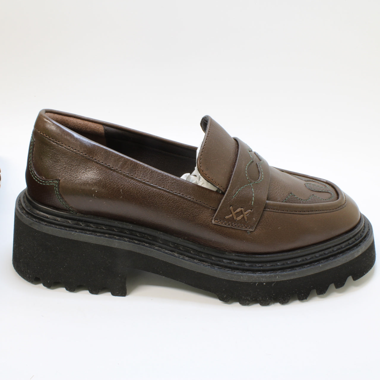 Womens Free People Darci Platform Loafers Brown - UK Size 4.5