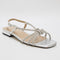 Womens Office Sunshine  Low Block Occasion Embellished Knot Silver Embellished