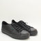 Odd Sizes - Kids Kickers Tovni Lacer Youth Black Leather - UK Sizes Right 6/Left 5