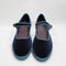 Womens Flabelus Mary Janes Navy Blue Velvet