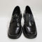 Womens Vagabond Shoemakers Ellis Boat Shoes Black Polished Leather