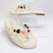 Womens OFFICE Sl Soleil  Beaded Toe Post Sandals White