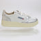 Autry Medalist Low Bicolour Sneakers White and Silver Leather - UK Size 5