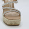 Womens Office Harlyn Embellished Strap Espadrille Mules Silver