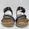 Odd Sizes - Womens Blowfish Malibu Mylo Sandals Black Dyecut - UK Sizes Right 5/Left 6