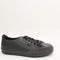 Odd Sizes - Kids Kickers Tovni Lacer Youth Black Leather - UK Sizes Right 6/Left 5