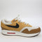 Odd Sizes -  Nike Air Max 1 Trainers Light Bone Black Flax British Tan - UK Sizes Right 9/Left 8