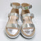 Womens Loeffler Randall Inc Pia Wedge Sandal Silver Mirror Leather