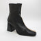 Womens Alohas South Bicolor Heeled Ankle Boots Black Cream