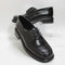 Womens Vagabond Shoemakers Ellis Boat Shoes Black Polished Leather