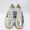 adidas SL 72 Trainers Silver Metallic Collegiate Navy Off White - OFFCUTS SHOES by OFFICE