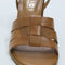 Womens Office Maddie Leather Stack Heels Tan Leather