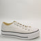 Odd Sizes - Converse All Star Low Platform White Black - UK Sizes Right 6/Left 5